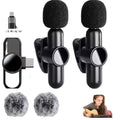 Mini Wireless Lavalier Microphone – USB-C, Noise Cancelling